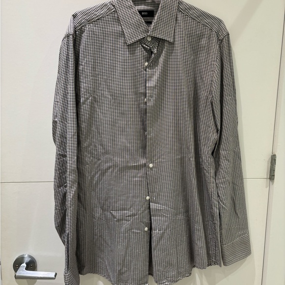 NEW Hugo Boss Brown Houndstooth Men’s Shirt - Picture 5 of 6